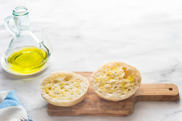 Obraz premium Bread and oil