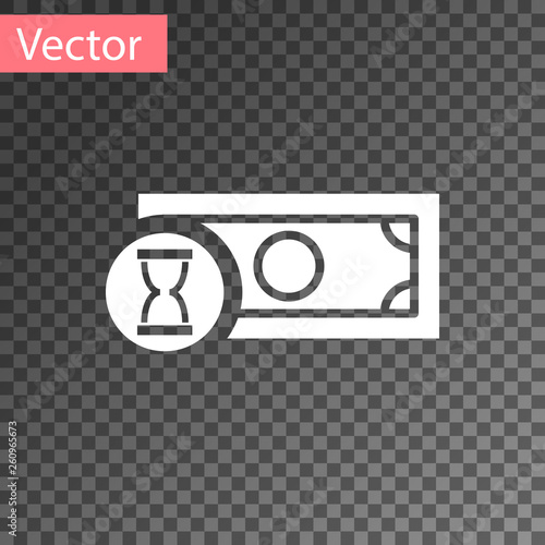 White Fast Payments Icon Isolated On Transparent Background - 