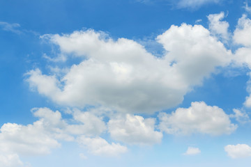 White  clouds on blue sky ,Bright nature background