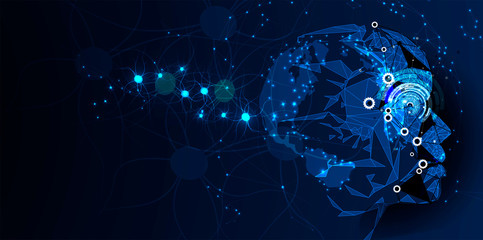 Conceptual technology illustration of artificial intelligence