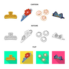 Vector design of beauty and fashion logo. Set of beauty and female vector icon for stock.