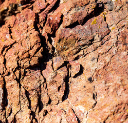 Stone rock in the mountains as a background