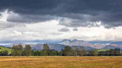 Landscape scenery in south New Zealand