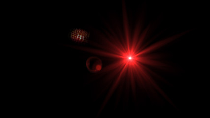 red lens flare