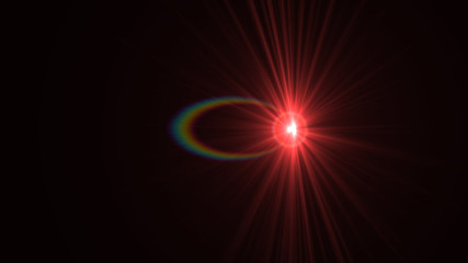 red lens flare
