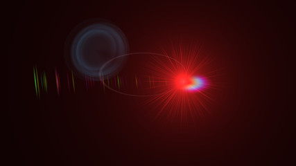 red lens flare