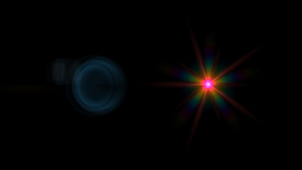 red lens flare