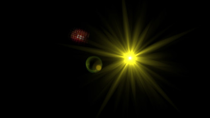 yellow lens flare