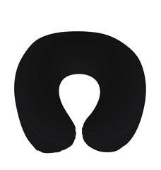 Black u shape pillow. vector illustration © marijaobradovic