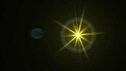 yellow lens flare
