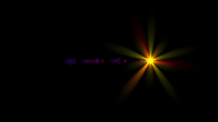 yellow lens flare