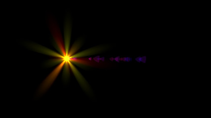 yellow lens flare