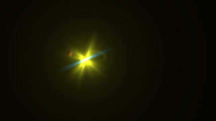yellow lens flare
