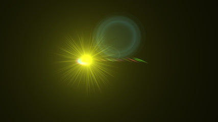 yellow lens flare