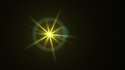 yellow lens flare