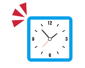 時計　時間　アイコン　掛け時計