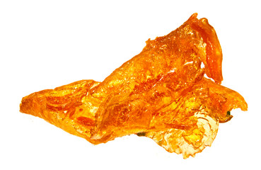 dried varnish isolated on white background