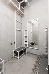 Dressing room, cloakroom, wardrobe interior