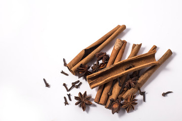 cinnamon stick isolated on white background