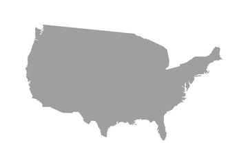 Fototapeta premium High detailed vector map - United States