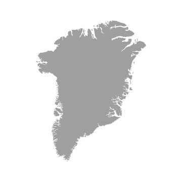 greenland map. High detailed vector map with counties/regions/states of greenland on white background.