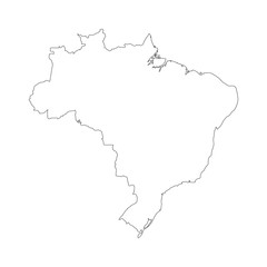 Fototapeta premium outline map of brazil