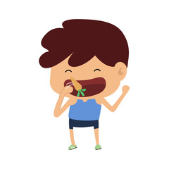young child athlete standing eating carrot ready for sport health concept