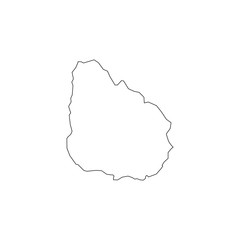 outline of Uruguay map