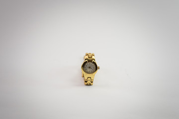 old clock on white background