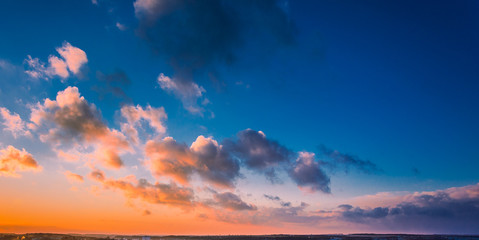 Fototapeta na wymiar Sky in sunset and sunrise