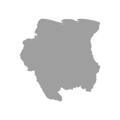 High detailed vector map - Suriname