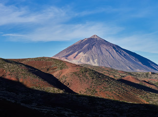 Fototapeta premium A Spectacular view to the Pico del Teide volcano in Tenerife national park, Canary Island, Spain