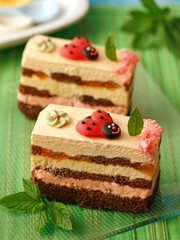 Sponge cake pastries.