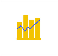 vector logo of graphic and statistic for business company