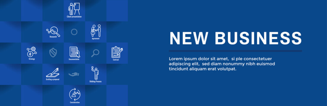 New Business Process Web Header Banner / Icon Set