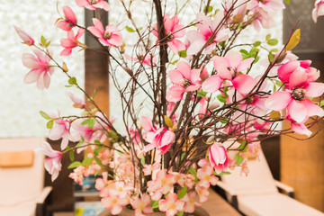 Artificial Cherry Blossom Flower Branch Decor in Spa or Office