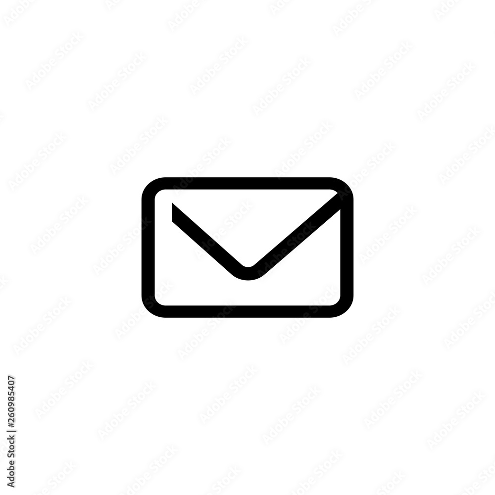 Poster chat email envelope letter mail message icon vector in line style