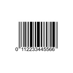 Realistic bar code icon. A modern simple flat barcode. Marketing, the concept of the Internet. Fashionable vector sign of a market trademark for website design, mobile application. Bar code logo