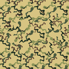 Camouflage Seamless Pattern, Clothing Camouflage