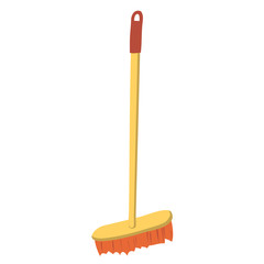 Cartoon illustration with mop