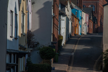 Fototapeta na wymiar Small road in the city of Bristol.