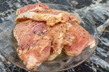 Marinated pork chop