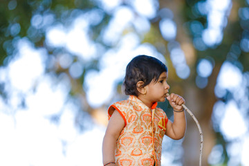 Indian child on traditional Wear