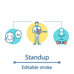 Standup concept icon