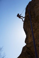 Little girl climbing