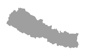 High detailed vector map Nepal - obrazy, fototapety, plakaty