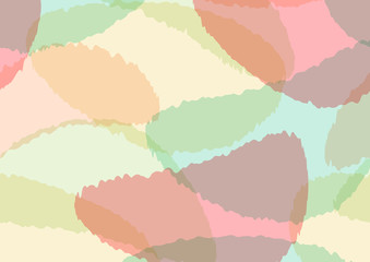 Background with decorative spots in pastel colors. Abstract vector background. Horizontal composition A4