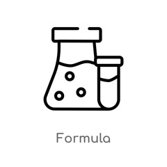 outline formula vector icon. isolated black simple line element illustration from science concept. editable vector stroke formula icon on white background