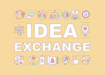 Idea exchange word concepts banner