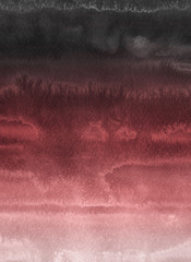 Red ink and watercolor texture on white paper background. Paint leaks and ombre effects. Hand painted abstract image.